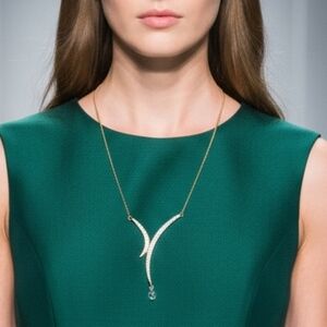 Swarovski Crystals drop rhinestone pendant necklace fine jewelry bridal …